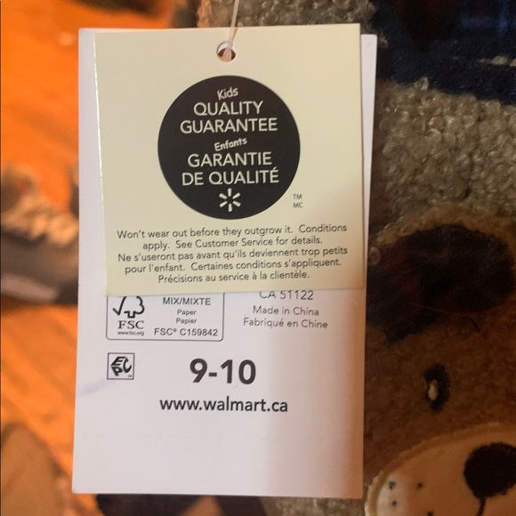 NWT George Bear Kids Slippers 9-10 - Picture 4 of 8